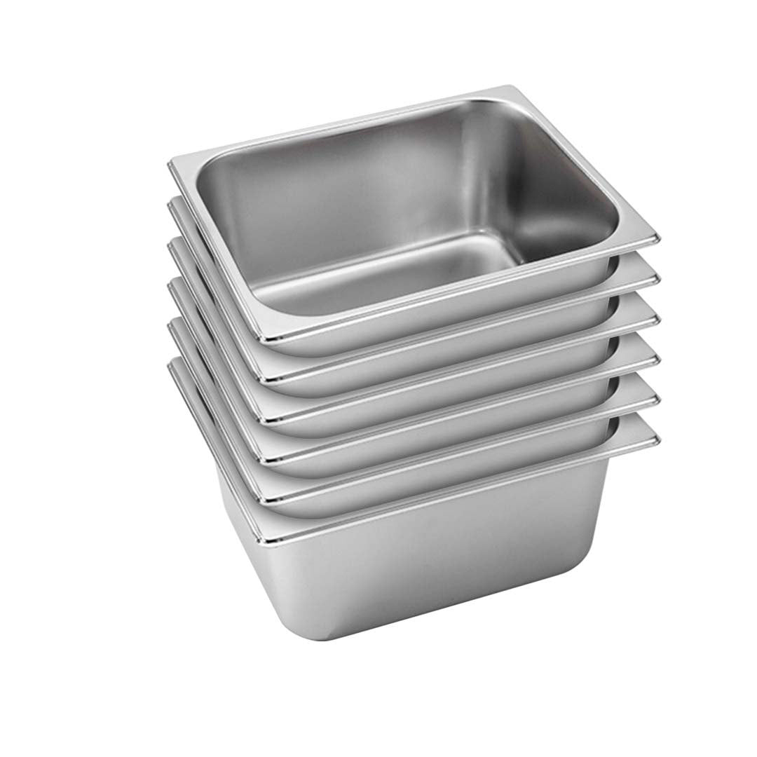 SOGA 6X Gastronorm GN Pan Full Size 1/2 GN Pan 15cm Deep Stainless Steel Tray - Hospitality Connect