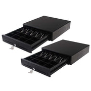 SOGA 2X Black Heavy Duty Cash Drawer Electronic 4 Bills 8 Coins Cheque Slot Tray Pos 410 - Hospitality Connect