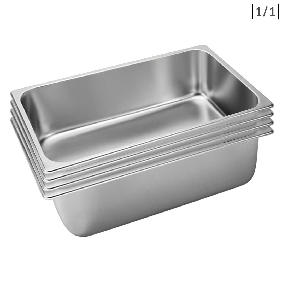 SOGA 4X Gastronorm GN Pan Full Size 1/1 GN Pan 20cm Deep Stainless Steel Tray - Hospitality Connect