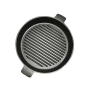 SOGA 26cm Round Ribbed Cast Iron Frying Pan Skillet Steak Sizzle Platter with Handle - Hospitality Connect