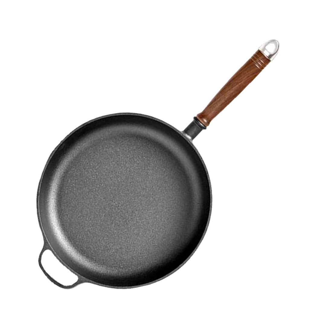 SOGA 29cm Round Cast Iron Frying Pan Skillet Steak Sizzle Platter with Helper Handle - Hospitality Connect