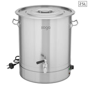 SOGA 25L Stainless Steel URN Commercial Water Boiler  2200W - Hospitality Connect