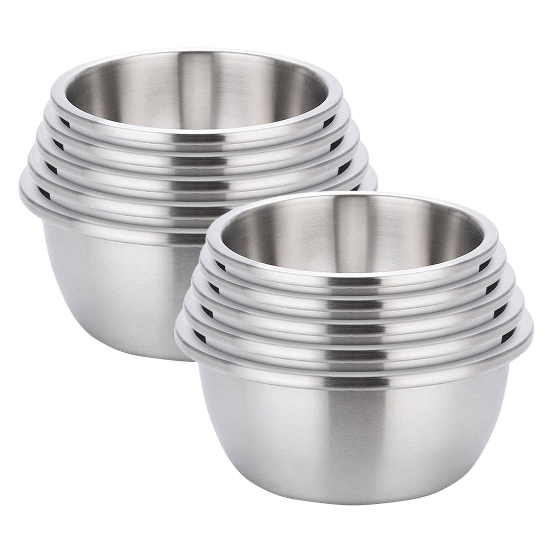 SOGA 2X 5Pcs Deepen Matte Stainless Steel Stackable Baking Washing Mixing Bowls Set Food Storage Basin - Hospitality Connect