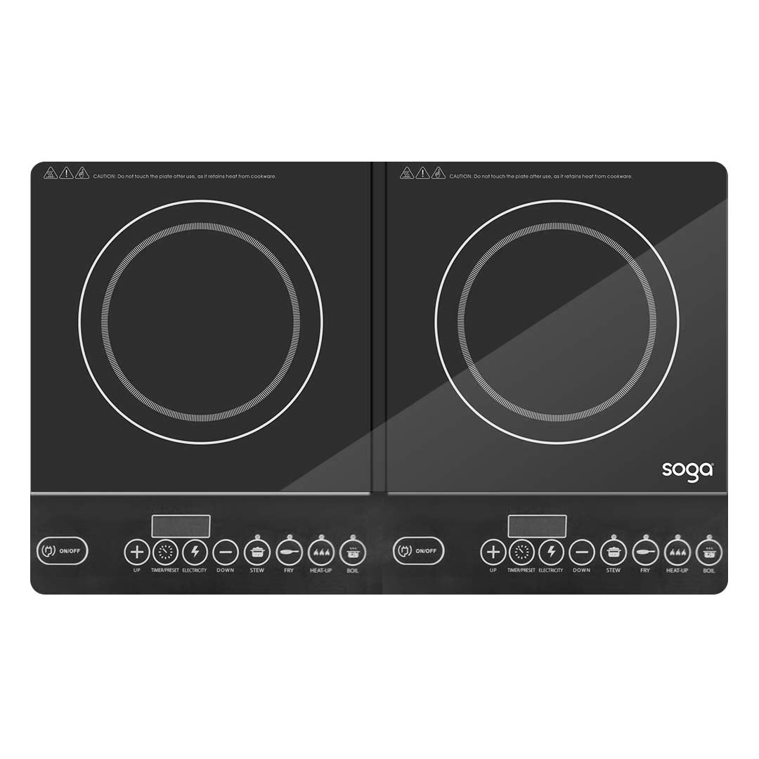 SOGA Cooktop Portable Induction LED Electric Double Duo Hot Plate Burners Cooktop Stove - Hospitality Connect