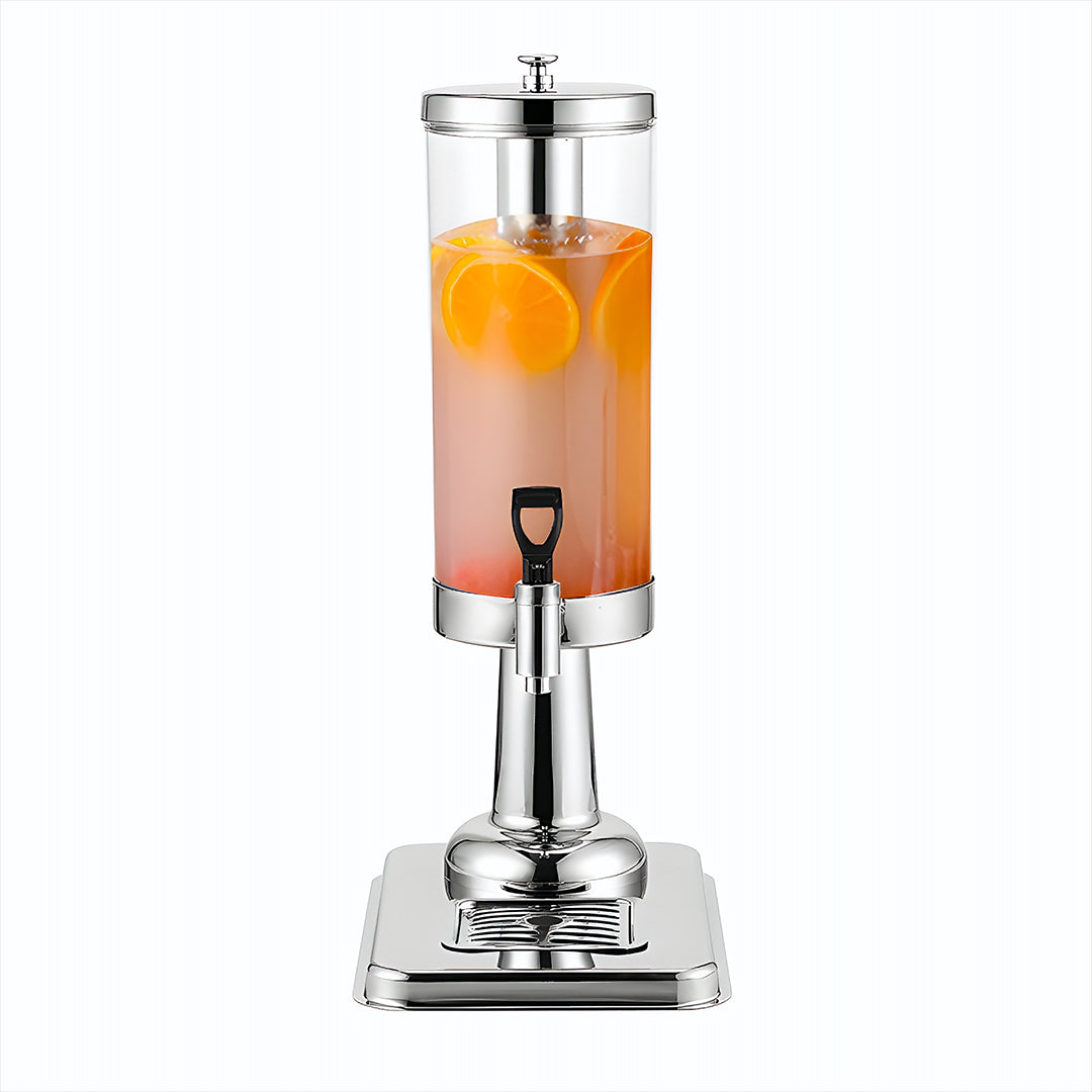 SOGA Single 3L Silver Stainless Steel Beverage Dispenser Ice Cylinder Clear Juicer Hot Cold Water Jug - Hospitality Connect