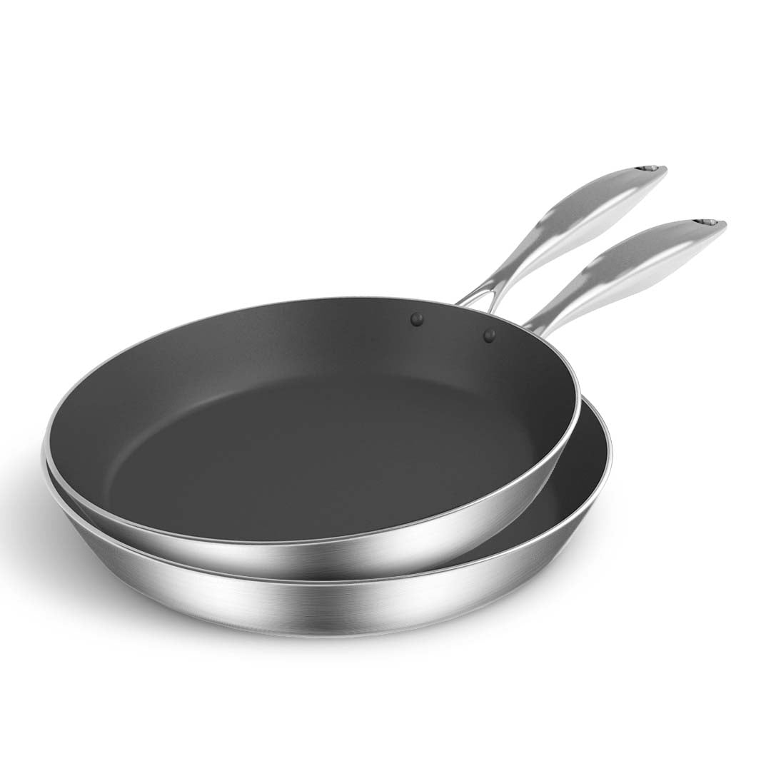 SOGA Stainless Steel Fry Pan 26cm 30cm Frying Pan Induction Non Stick Interior - Hospitality Connect