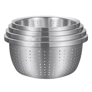 SOGA Stainless Steel Nesting Basin Colander Perforated Kitchen Sink Washing Bowl Metal Basket Strainer Set of 4 - Hospitality Connect