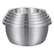 SOGA Stainless Steel Nesting Basin Colander Perforated Kitchen Sink Washing Bowl Metal Basket Strainer Set of 5 - Hospitality Connect