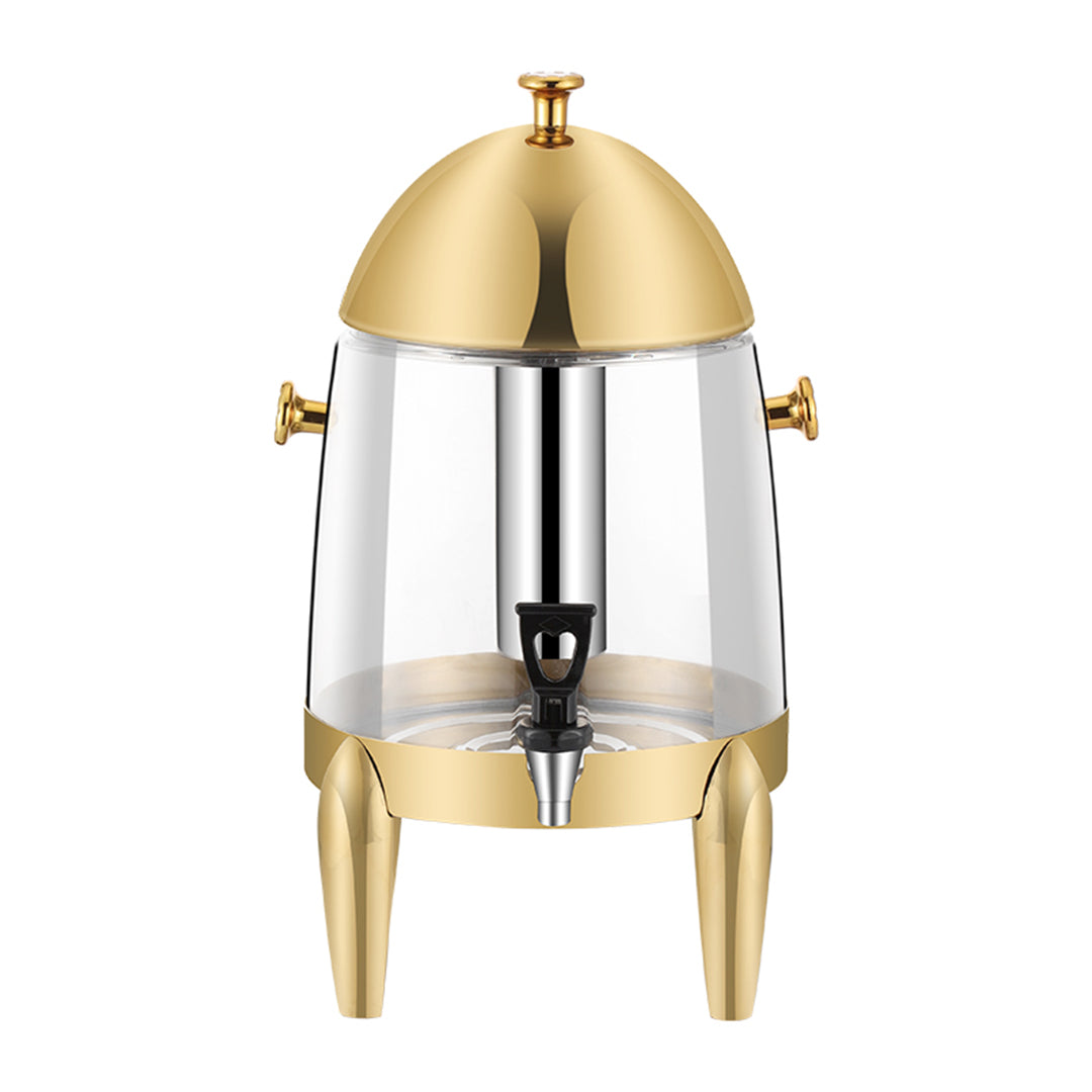 SOGA Stainless Steel 12L Beverage Dispenser Hot and Cold Juice Water Tea Chafer Urn Buffet Drink Container Jug with Gold Accents - Hospitality Connect