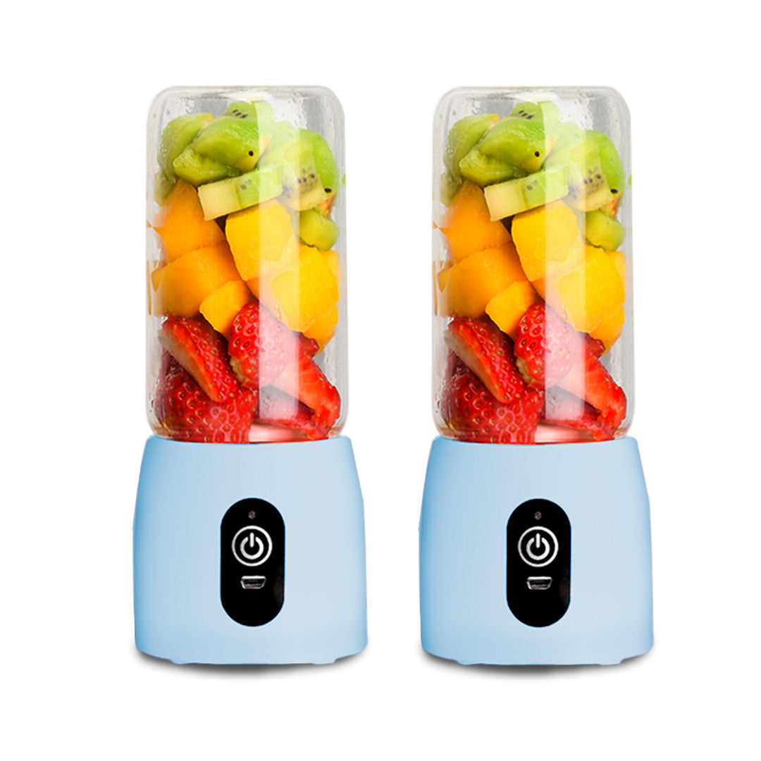 SOGA 2X Portable Mini USB Rechargeable Handheld Juice Extractor Fruit Mixer Juicer Blue - Hospitality Connect