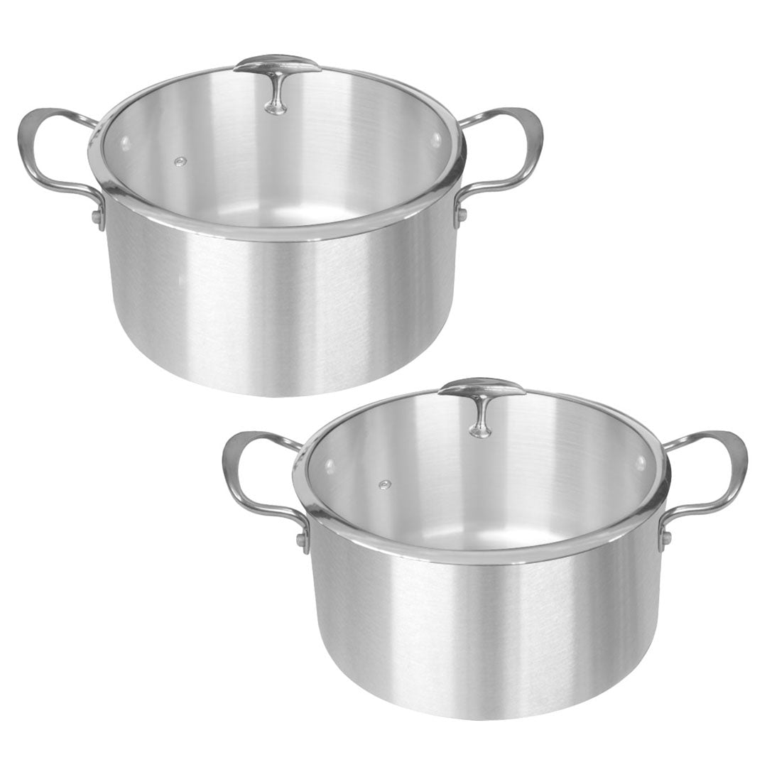 SOGA 2X Stainless Steel 28cm Casserole With Lid Induction Cookware - Hospitality Connect