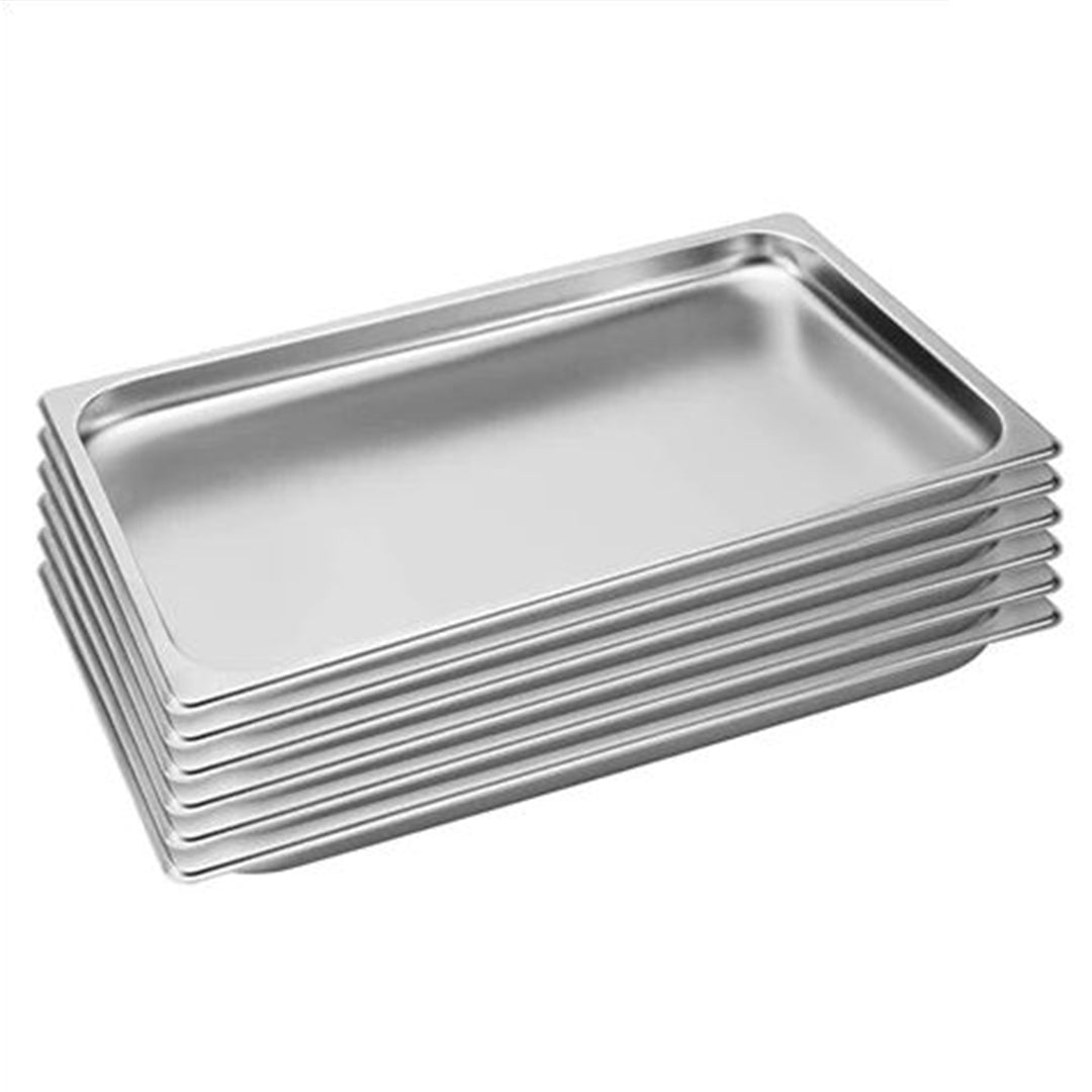 SOGA 6X Gastronorm GN Pan Full Size 1/1 GN Pan 2cm Deep Stainless Steel Tray - Hospitality Connect
