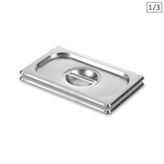 SOGA 2X Gastronorm GN Pan Lid Full Size 1/3 Stainless Steel Tray Top Cover - Hospitality Connect