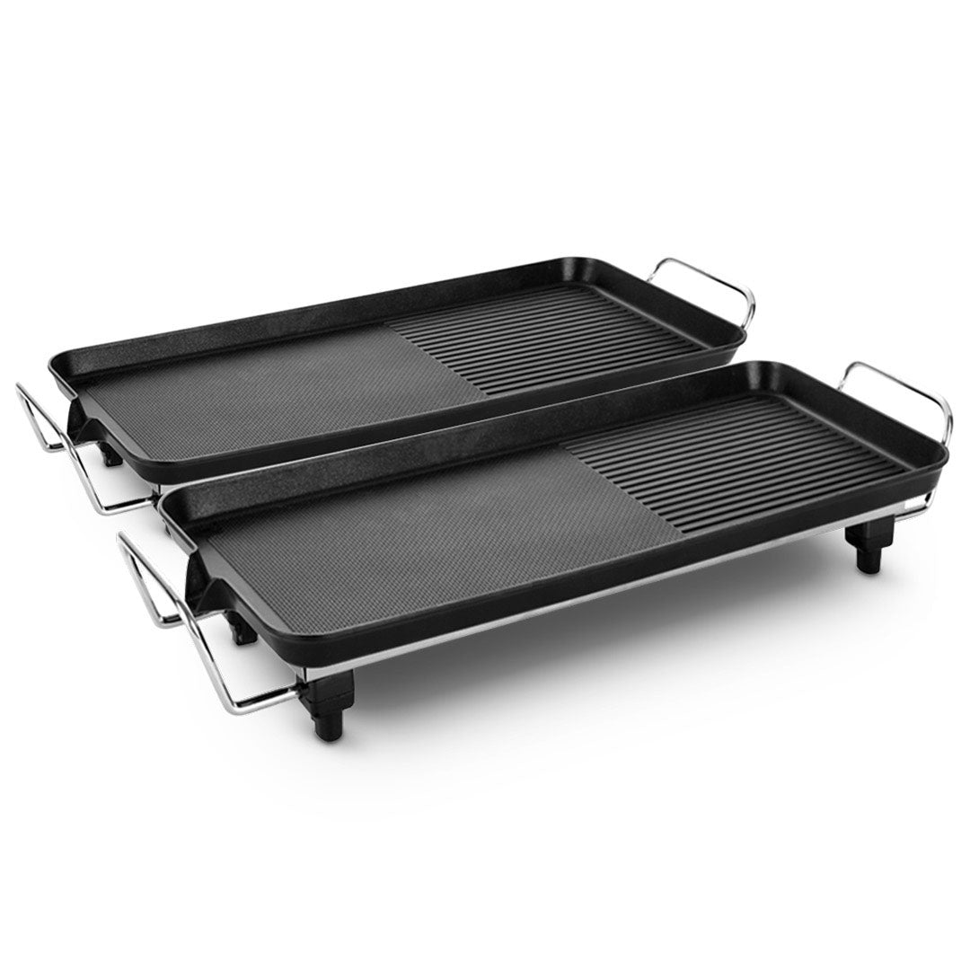 SOGA 2X 68cm Electric BBQ Grill Teppanyaki Plate Non-Stick Surface Hot Plate Kitchen 6-8 Person - Hospitality Connect