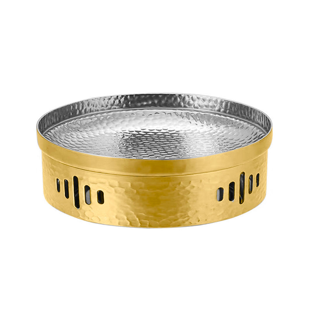 SOGA 28cm Dry Pot with Hammered Texture Natural Gold Color Kitchen Essential - Hospitality Connect