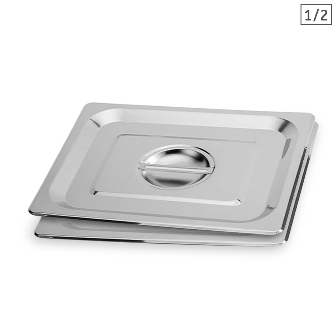 SOGA 2X Gastronorm GN Pan Lid Full Size 1/2 Stainless Steel Tray Top Cover - Hospitality Connect