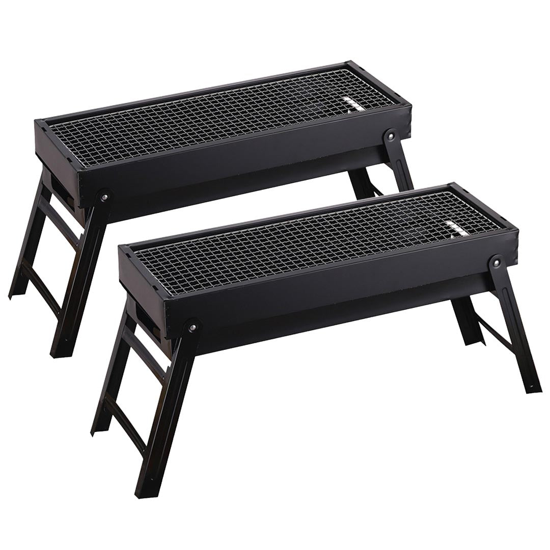 SOGA 2X 60cm Portable Folding Thick Box-type Charcoal Grill for Outdoor BBQ Camping - Hospitality Connect