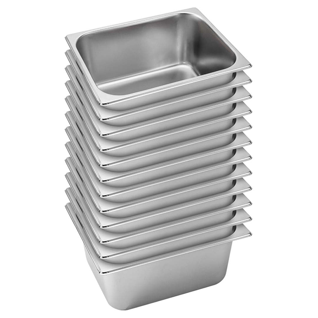 SOGA 12X Gastronorm GN Pan Full Size 1/2 GN Pan 15cm Deep Stainless Steel Tray - Hospitality Connect