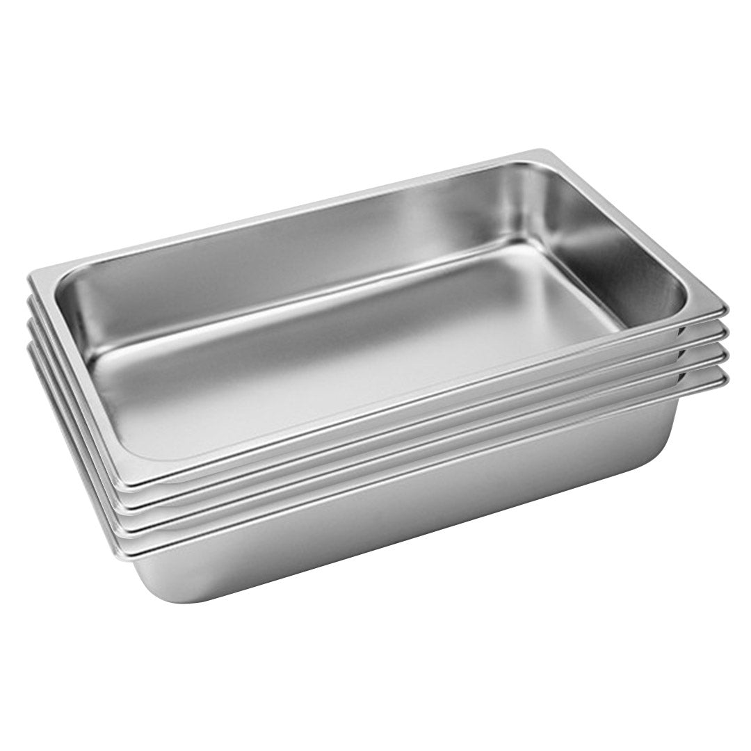 SOGA 4X Gastronorm GN Pan Full Size 1/1 GN Pan 10cm Deep Stainless Steel Tray - Hospitality Connect