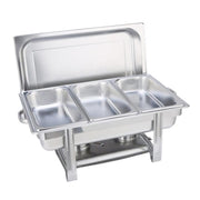 SOGA Triple Tray Stainless Steel Chafing Catering Dish Food Warmer - Hospitality Connect