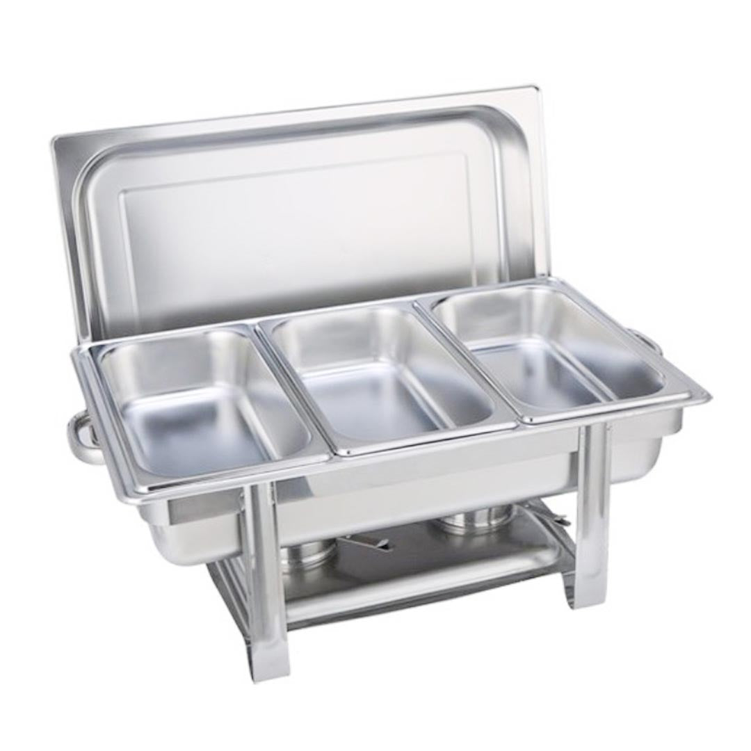 SOGA Triple Tray Stainless Steel Chafing Catering Dish Food Warmer - Hospitality Connect