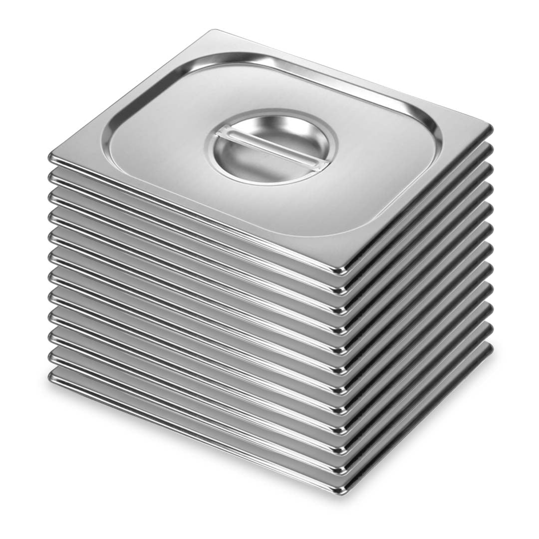 SOGA 12X Gastronorm GN Pan Lid Full Size 1/2 Stainless Steel Tray Top Cover - Hospitality Connect