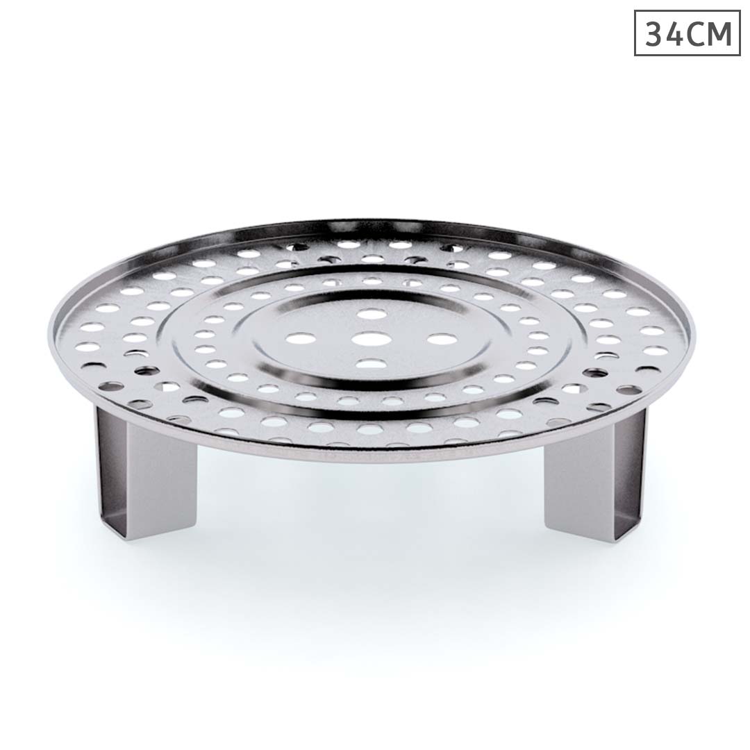 SOGA 34cm Stainless Steel Steamer Insert Stock Pot Steaming Rack Stockpot Tray - Hospitality Connect