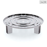 SOGA 34cm Stainless Steel Steamer Insert Stock Pot Steaming Rack Stockpot Tray - Hospitality Connect
