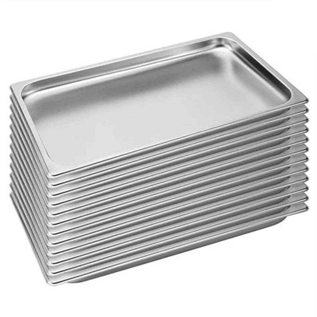 SOGA 12X Gastronorm GN Pan Full Size 1/1 GN Pan 2cm Deep Stainless Steel Tray - Hospitality Connect