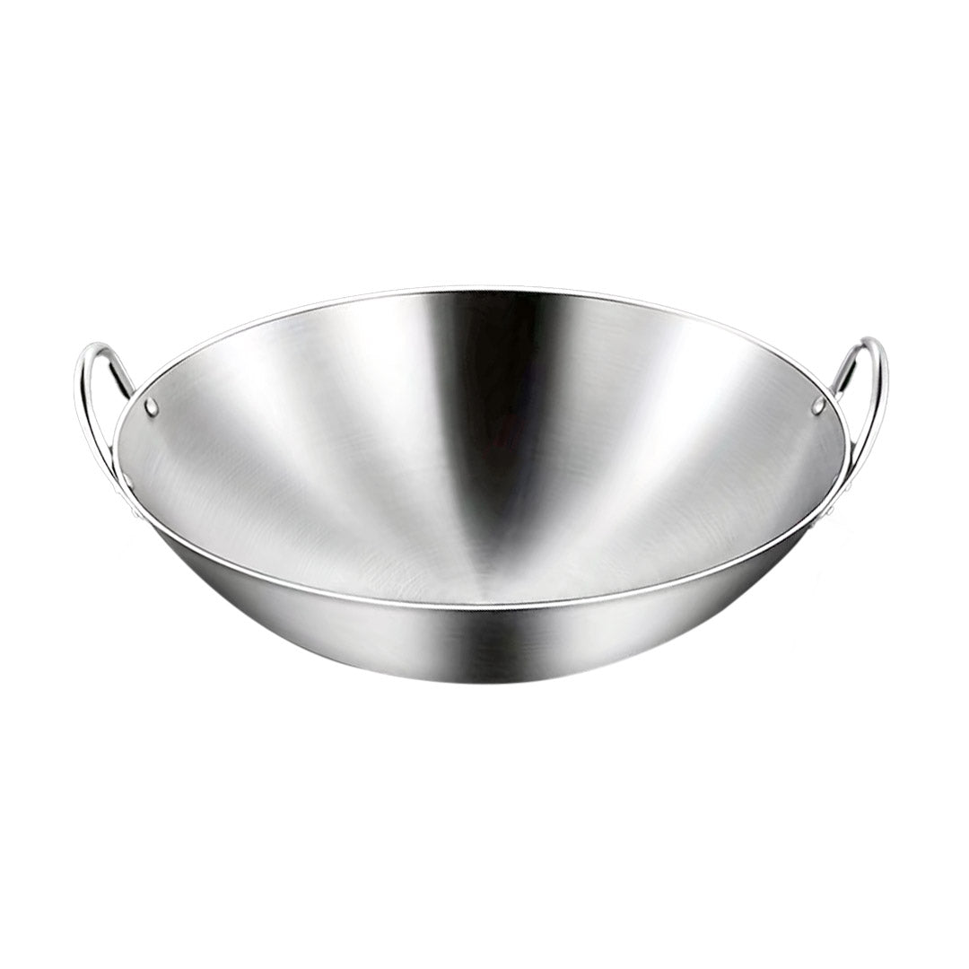 SOGA 55cm Stainless Steel Kitchen Cooking Wok with 2 Sturdy Handles - Hospitality Connect