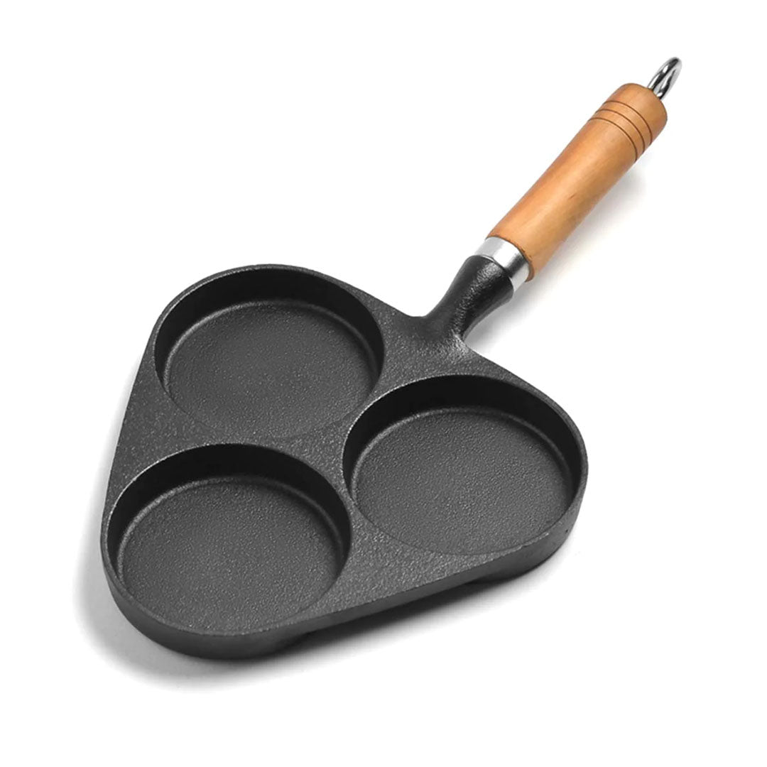 SOGA 3 Mold Cast Iron Breakfast Fried Egg Pancake Omelette Fry Pan - Hospitality Connect