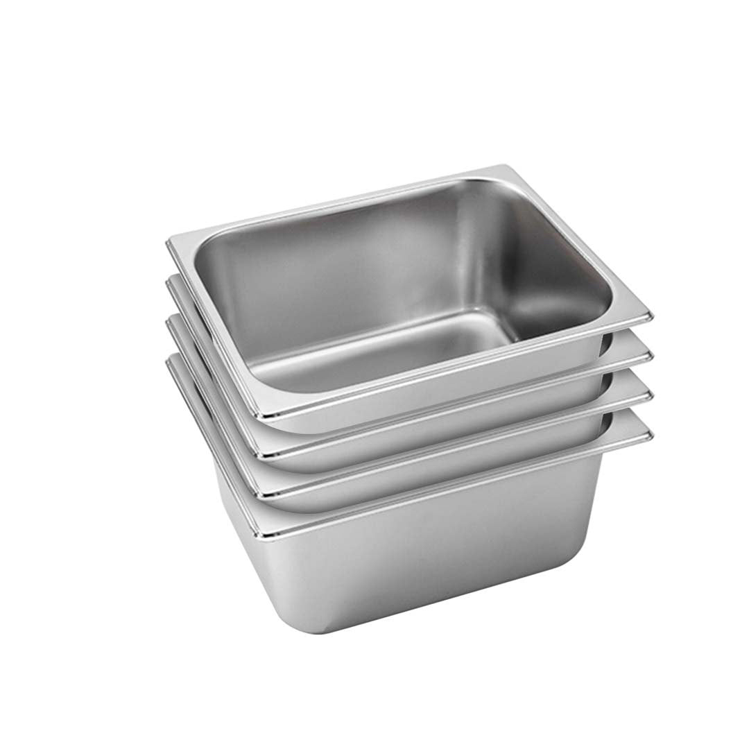 SOGA 4X Gastronorm GN Pan Full Size 1/2 GN Pan 15cm Deep Stainless Steel Tray - Hospitality Connect
