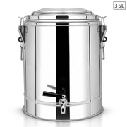 SOGA 35L Stainless Steel Insulated Stock Pot Dispenser Hot & Cold Beverage Container With Tap - Hospitality Connect
