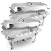 SOGA 2X 9L Stainless Steel Chafing Food Warmer Catering Dish Full Size - Hospitality Connect