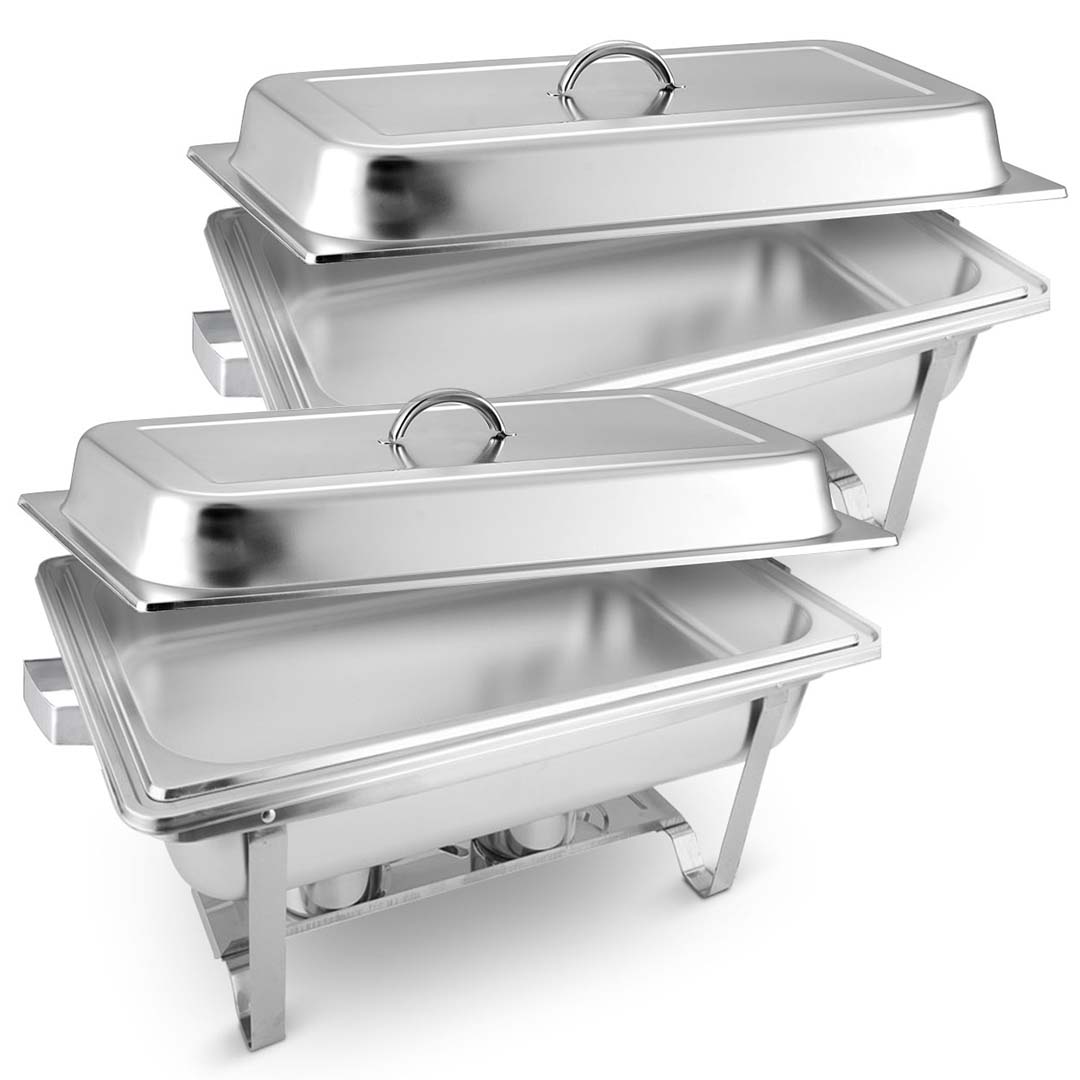 SOGA 2X 9L Stainless Steel Chafing Food Warmer Catering Dish Full Size - Hospitality Connect
