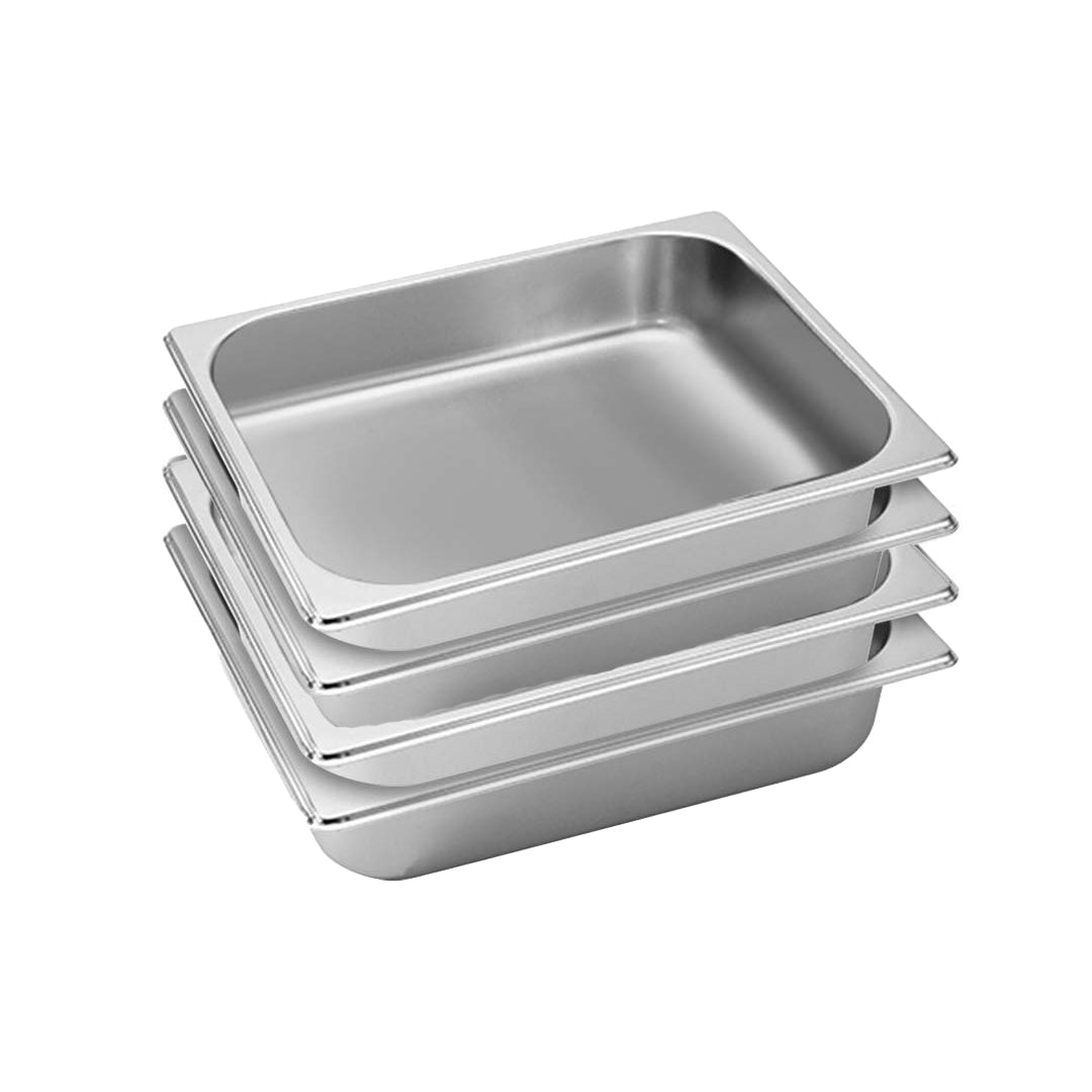 SOGA 4X Gastronorm GN Pan Full Size 1/2 GN Pan 6.5cm Deep Stainless Steel Tray - Hospitality Connect