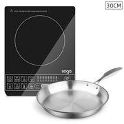 SOGA Electric Smart Induction Cooktop and 30cm Stainless Steel Fry Pan Cooking Frying Pan - Hospitality Connect