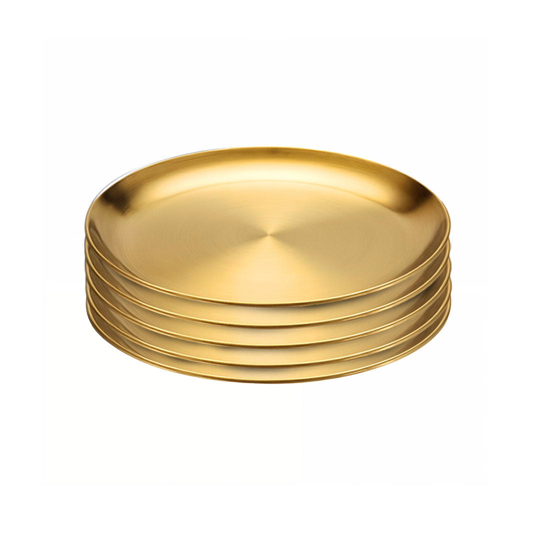 SOGA 23cm Premium Gold Grilling Plate  Durable Heat Resistant Perfect for BBQs and Outdoor Cooking Kitchen Essential - Hospitality Connect