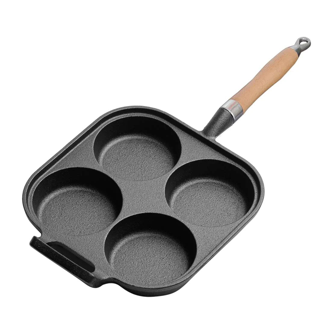 SOGA 4 Mold Cast Iron Breakfast Fried Egg Pancake Omelette Fry Pan - Hospitality Connect