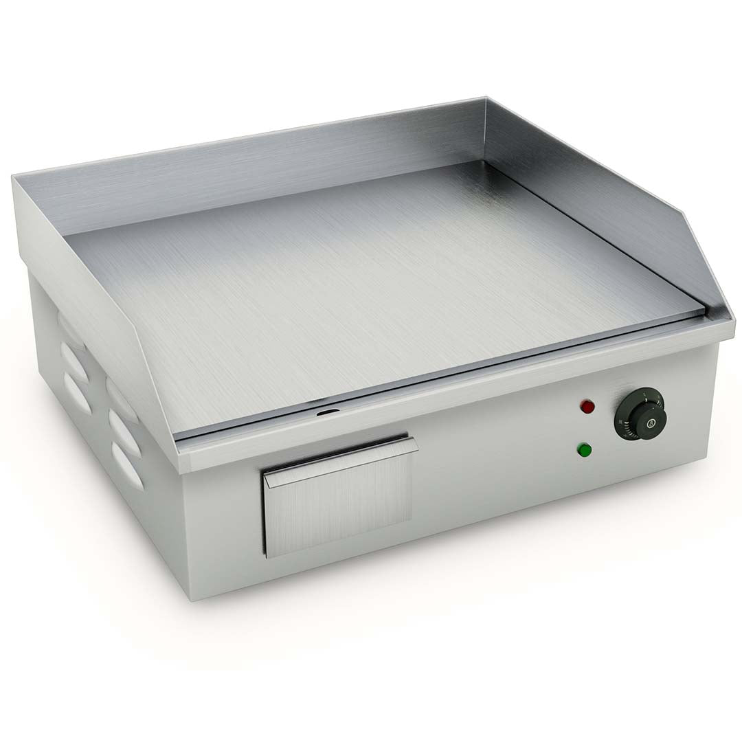 SOGA Electric Stainless Steel Flat Griddle Grill BBQ Hot Plate 2200W 56*48*23cm - Hospitality Connect