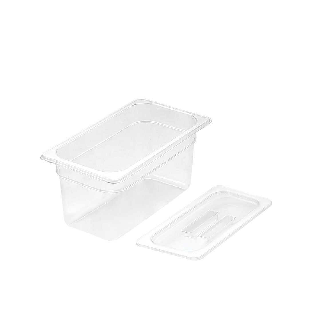 SOGA 150mm Clear Gastronorm GN Pan 1/3 Food Tray Storage with Lid - Hospitality Connect