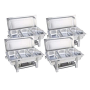 SOGA 4X Stainless Steel Chafing Triple Tray Catering Dish Food Warmer - Hospitality Connect