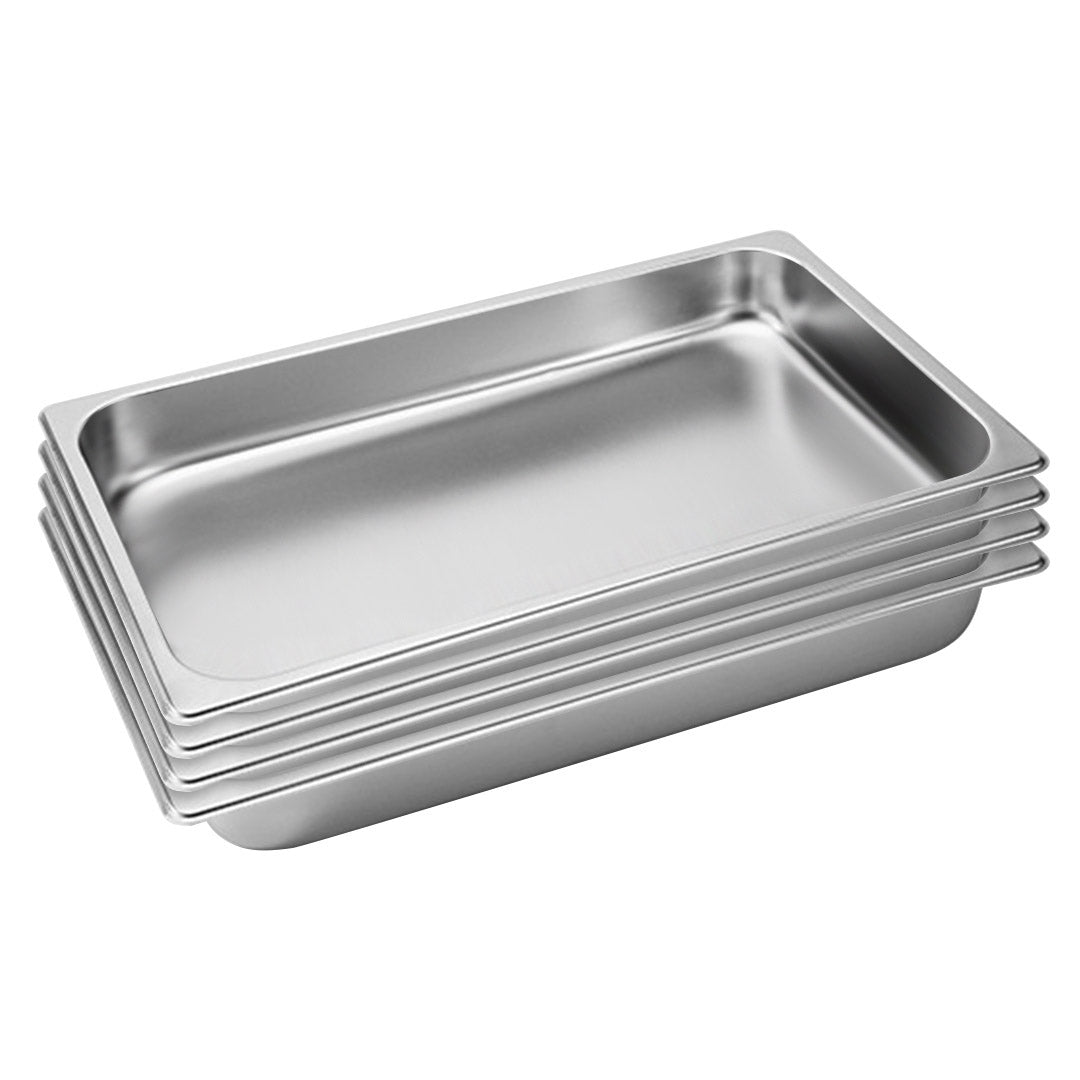 SOGA 4X Gastronorm GN Pan Full Size 1/1 GN Pan 6.5cm Deep Stainless Steel Tray - Hospitality Connect