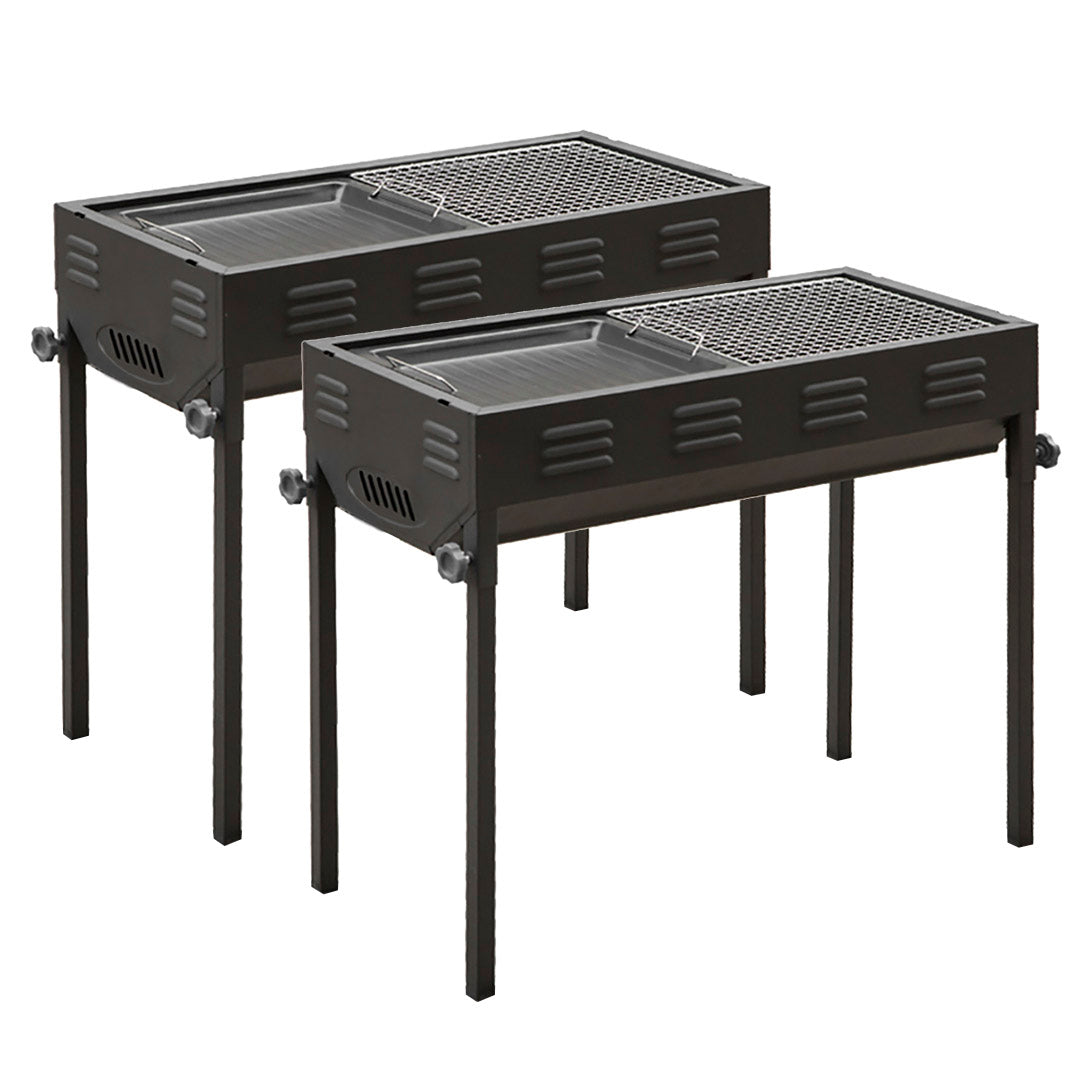 SOGA 2X 66cm Portable Folding Thick Box-Type Charcoal Grill for Outdoor BBQ Camping - Hospitality Connect