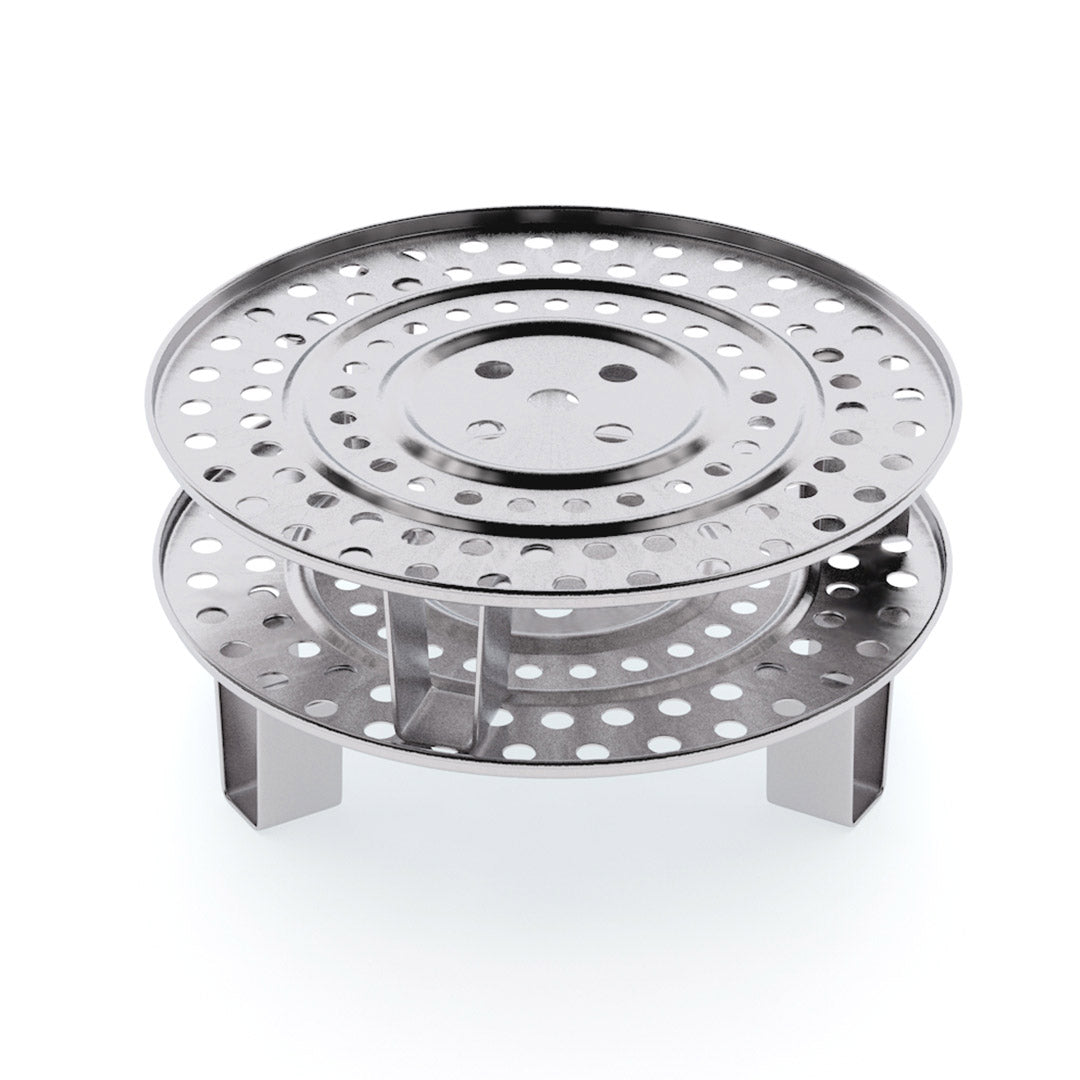 SOGA 2X 43cm Stainless Steel Steamer Insert Stock Pot Steaming Rack Stockpot Tray - Hospitality Connect