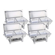 SOGA 4X Stainless Steel Chafing Double Tray Catering Dish Food Warmer