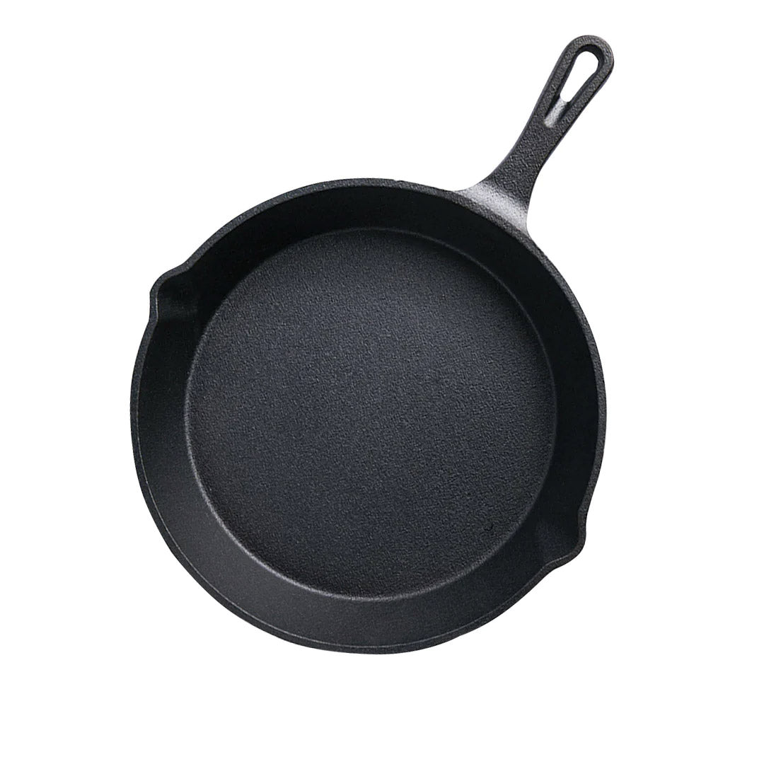 SOGA 26cm Round Cast Iron Frying Pan Skillet Steak Sizzle Platter with Handle - Hospitality Connect