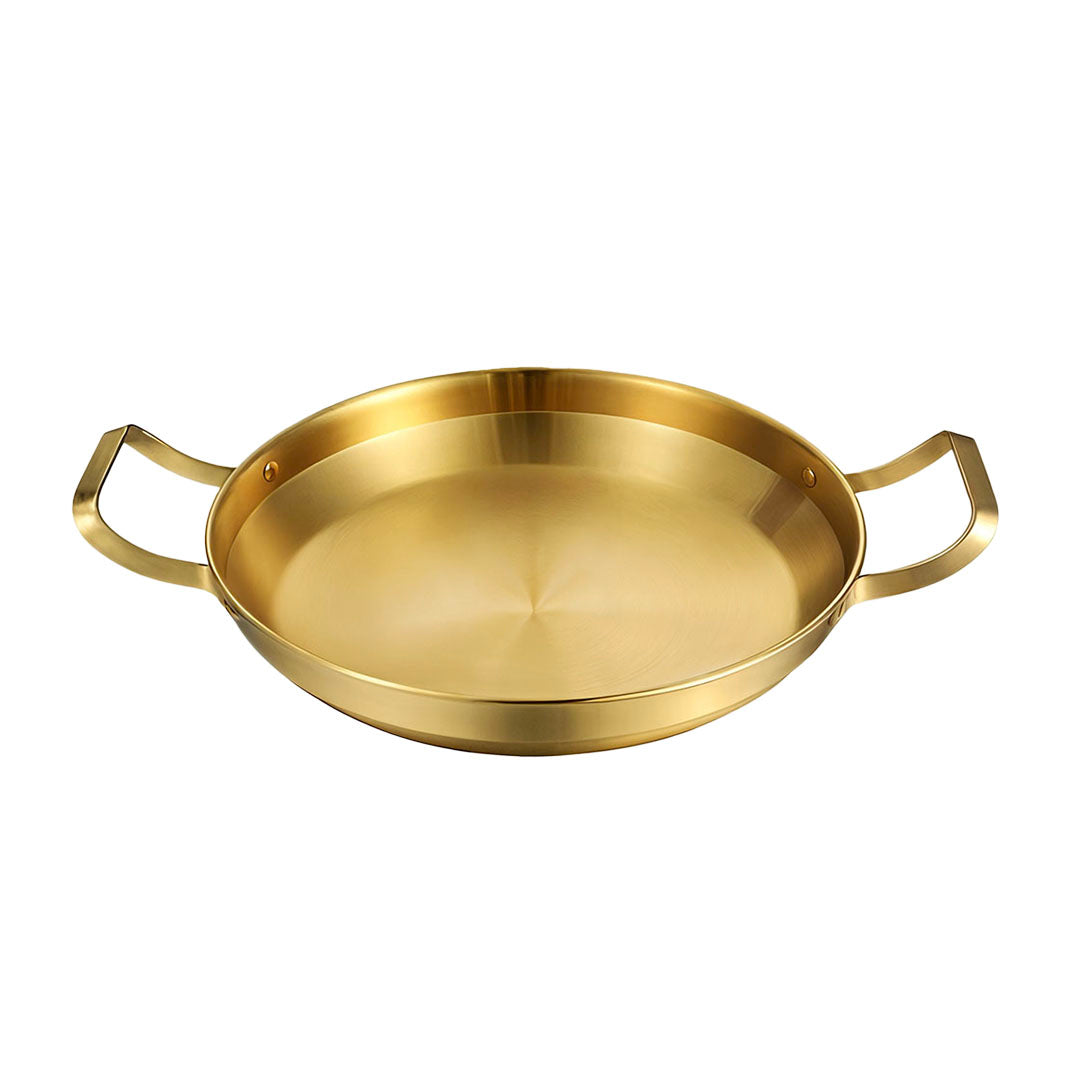 SOGA 26cm Dry Pot, Gold Plated 202 Material Stainless Steel and Kitchen Essential - Hospitality Connect