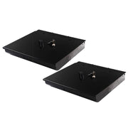 SOGA 2X 4 Bills 8 Coins Cash Tray With Lockable Lid Heavy Duty Spare Cash Tray Black - Hospitality Connect