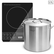 SOGA Electric Smart Induction Cooktop and 17L Stainless Steel Stockpot 28cm Stock Pot - Hospitality Connect